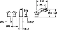 HANSA, Fertigmontageset für Wanne/Brause, 53152031