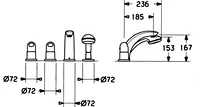 HANSA, Fertigmontageset für Wanne/Brause, 53152035