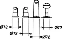 HANSA, Cover part for bath and shower faucet, 5319203590