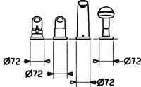 HANSA, Cover part for bath and shower faucet, 5320203590