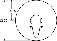 HANSAMIX, Piastra per miscelatore vasca-doccia, 54849103