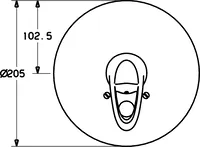 HANSAMIX, Cover part for bath and shower faucet, 54849105