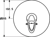 HANSAMIX, Piastra per miscelatore doccia, 54859105