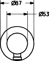 HANSAMURANO, Wall coupling for shower hose, 56180100