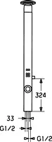 HANSASMARTSHOWER, Shower panel, 58200100