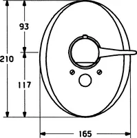 HANSASTAR, Cover part for bath and shower faucet, 58649105