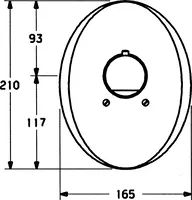 HANSASTAR, Cover part for shower faucet, 58659105