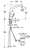 HANSANOVA, Miscelatore lavabo, 00072106