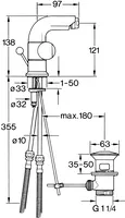 HANSALUX, Miscelatore bidet, 00733105