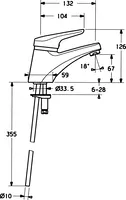 HANSAMIX, Miscelatore lavabo, 01042192