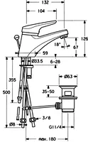 HANSAMIX, Waschtischbatterie, Niederdruck, 01111102