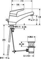 HANSAMIX, Washbasin faucet, 0119210282