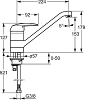 HANSADISC, Kitchen faucet, 01232204