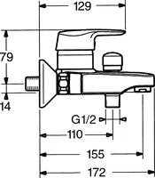 HANSACLINICA, Wannenfüll- und Brausebatterie, 01442103