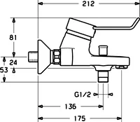 HANSACLINICA, Wannenfüll- und Brausebatterie, 01442176