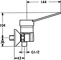 HANSACLINICA, Shower faucet, 01450106