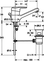 HANSACLINICA, Waschtischbatterie, 01506103