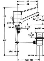 HANSACLINICA, Miscelatore lavabo, 01506106