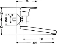 HANSACLINICA, Miscelatore lavabo, 01536103