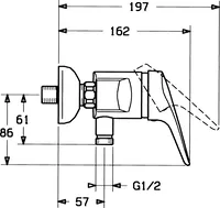 HANSAMIX, Shower faucet, 01670102