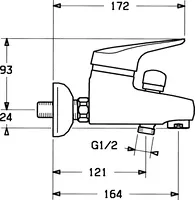 HANSAMIX, Wannenfüll- und Brausebatterie, 0174210282