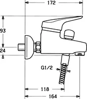 HANSAMIX, Wannenfüll- und Brausebatterie, 01742132