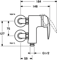 HANSADISC, Shower faucet, 01760504