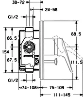 HANSAMIX, Cover part for bath and shower faucet, 0184910282