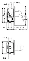 HANSAMIX, Fertigset für Brause-Batterie, 0185910290