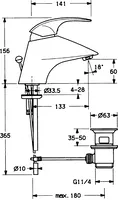 HANSADELTA, Miscelatore lavabo, 02092101