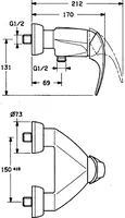 HANSADELTA, Miscelatore doccia, 02670101