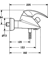 HANSADELTA, Bath and shower faucet, 02742131