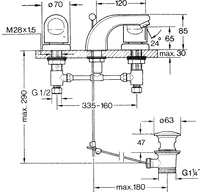 HANSALUX, Washbasin faucet, 02902105