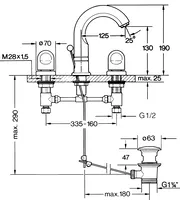 HANSALUX, Waschtischbatterie, 02982105