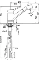 HANSARONDA, Kitchen faucet, low pressure, 03361131