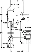 HANSAVIVA, Washbasin faucet, 07141100