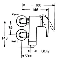 HANSAVIVA, Shower faucet, 07760501