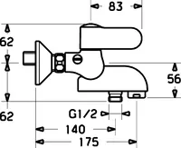 HANSATEMPRA, Bath and shower faucet, 08362202