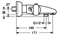 HANSATEMPRA, Bath and shower faucet, 0844210482