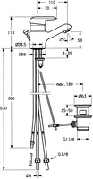 HANSATWIST, Waschtischbatterie, Niederdruck, 09131101