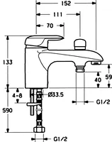 HANSATWIST, Bath and shower faucet, 09392102