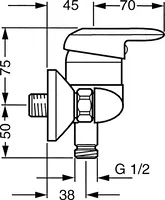 HANSATWIST, Shower faucet, 09670101