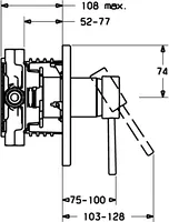 HANSADESIGNO, Piastra per miscelatore doccia, 41109041