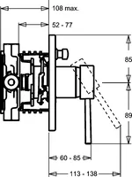 HANSADESIGNO, Piastra per miscelatore doccia, 41109541