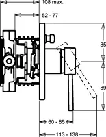 HANSADESIGNO, Piastra per miscelatore vasca-doccia, 41113541