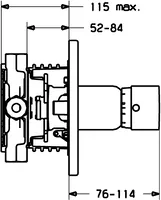 HANSADESIGNO, Piastra per miscelatore doccia, 41129042