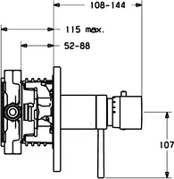 HANSADESIGNO, Piastra per miscelatore doccia, 41139042