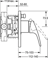 HANSAMIX, Cover part for bath and shower faucet, 41843083