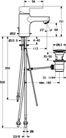 HANSARONDA Style, Miscelatore lavatoio a bassa pressione, 43131100