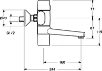 HANSAMEDICA, Washbasin faucet, 43762200